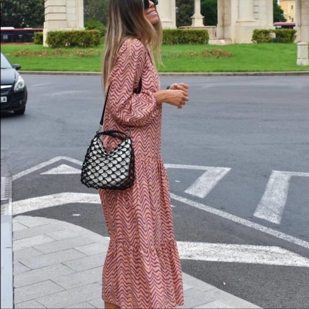 ZARA PRINTED MIDI DRESS - Picture 12 of 16